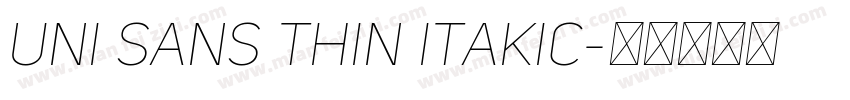 uni sans thin itakic字体转换